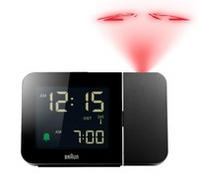 Braun 67160 Sveglia digitale Rettangolo Nero 24h Tempo AC Projektionsfunkwecker