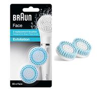 Braun 80-e Face Spazzola Esfoliante per la Pulizia Profonda dei Pori, Set da 2 Pezzi di Ricambio per la Spazzola di Pulizia Braun Face
