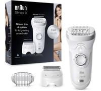 Braun Silk-épil 9 9-705, Epilatore Donna Per Una Rimozione Duratura Dei Peli, Bianco/Argento
