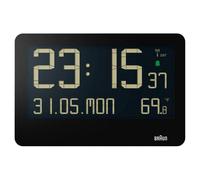 Braun BC 14 black Funk Wanduhr digital 67700