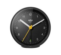 Braun BC12 Sveglia al quarzo Rotondo Nero Analogico Giallo Batteria 67047