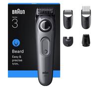 Braun BeardTrimmer 3 BT3560 regolabarba Batteria 40 2 cm Nero, Grigio