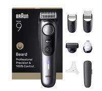 Braun Trimmer Barba Series 9, + 7 Strumenti Barbiere, 52 Lunghezze, ProBlade, BT9520, Cromo