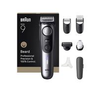 Braun Trimmer Barba Series 9, + 7 Strumenti Barbiere, 52 Lunghezze, ProBlade, BT9520, Cromo