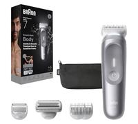 Braun BG7550 Series 7 Trimmer per uomo, corpo, petto, ascelle, gambe e peli pubici con Smartlight e SkinGuard, kit di toelettatura 8 in 1, impermeabile con 6 elementi di fissaggio, autonomia di 100