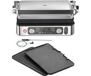Braun Bistecchiera Elettrica Griglia a Contatto Potenza 2200W colore Nero/Inox MultiGrill 9 Pro - CG 9160
