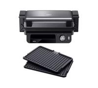 BRAUN - Bistecchiera CG5033 Griglia MultiGrill 5, Potenza 2000 watt, 3 posizioni di cottura, Max 230.C - Nero