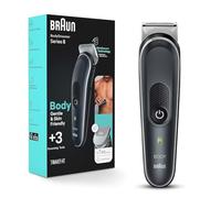 Braun Body Groomer 5 per gli uomini, BG5340, Manscaping Tool, SkinShield Technology, Pettine sensibile, Lama in metallo affilata a vita, Toelettatore per il corpo da uomo, Grigio/Bianco