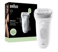 Braun Silk·épil 7, epilatore a testa larga per rimuovere facilmente i capelli, bagnato e asciutto, pelle liscia a lungo, 7-000, argento