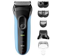 Braun Braun Rasierer Series 3 3010BT Black/Blu Rasoio lavabile Blu, Nero
