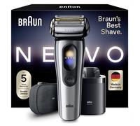 Braun Nevo 11000CC Rasoio Elettrico con Tecnologia AeroTouch e Sistema di Pulizia 7-in-1, Argento