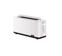 Braun Breakfast 1 HT1110WH, Tostapane con Apertura Extra Lunga con 8 Livelli di Tostatura, Funzioni per Riscaldare e Scongelare, Vassoio per Briciole, Fessura di 25 Cm, 1030W, Bianco