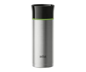 Braun brocca tazza thermos da viaggio 330ml in acciaio inox + valvola pulizia