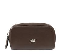 BRAUN BÜFFEL - Custodia portachiavi in pelle bovina Golf 2.0 - Ampia tasca per chiavi auto con cerniera e 2 anelli - Classico ed elegante in nero/rosso/marrone, marrone, taglia unica, Classico