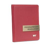 BRAUN BÜFFEL Portafoglio da donna in vera pelle bovina, con protezione RFID, porta badge con 4 scomparti per carte di credito, rosso elegante
