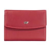 BRAUN BÜFFEL Portafoglio da uomo in vera pelle bovina, con protezione RFID, con 8 scomparti per carte di credito, Colore: rosso, Classico