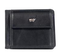 BRAUN BÜFFEL Portafoglio da uomo in vera pelle bovina con protezione RFID - Dollarclip 6 scomparti per carte di credito - nero elegante