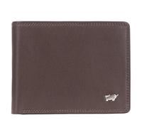 BRAUN BÜFFEL Portafoglio da uomo in vera pelle bovina, da golf con protezione RFID, con 8 scomparti per carte di credito, colore: marrone