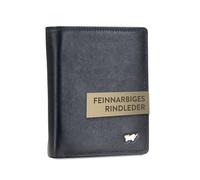 BRAUN BÜFFEL Portafoglio da uomo in vera pelle bovina, da golf con protezione RFID, formato verticale con 7 scomparti per carte di credito + anello, Nero , Classico