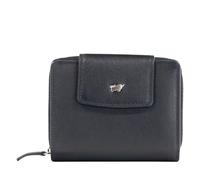 BRAUN BÜFFEL Portafoglio da uomo in vera pelle bovina da golf con protezione RFID - Portafoglio con cerniera media con 12 scomparti per carte di credito, nero elegante