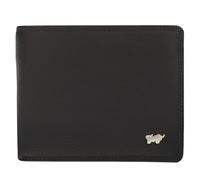 BRAUN BÜFFEL Portafoglio da uomo in vera pelle bovina da golf con protezione RFID - Portafoglio Zetilose con 8 scomparti per carte di credito, nero elegante