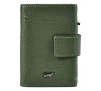 Braun Büffel Robin Custodia per carta di credito Protezione RFID Vera Pelle 7.5 cm verde