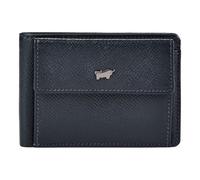 Braun Büffel Robin Portafoglio Protezione RFID Vera Pelle 10.5 cm blu