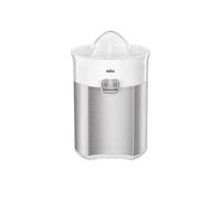 Braun CJ5050WH Spremiagrumi, Avvio e Arresto Automatici, Base Antiscivolo, Pratico Beccuccio, Coperchio di Protezione, Sistema Direct Serve, Antigoccia, Sistema a Pressione, 60watt, Acciaio/Bianco