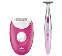 Braun Silk-épil 3 -420, Epilatore Elettrico Donna Per La Rimozione Duratura Dei Peli - Bianco/Rosa