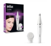 Braun FaceSpa Face Spa Depilatore Donna Epilatore Viso, Accessori Inclusi, Con Spazzola Pulizia Viso, 100% impermeabile, Idea Regalo, 810 Bianco
