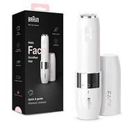 Braun Face FS1000 Mini Depilatore Donna, Depilazione Elettrica Viso, Facile E Veloce, Tocco Finale Per Baffetti, Mento E Guance, Per Un Make-up Più Semplice, Ideale In Viaggio, Con Luce Smartlight, Bianco
