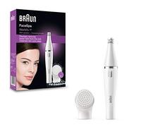 Braun FaceSpa Face Spa Depilatore Donna Epilatore Viso, Accessori Inclusi, Con Spazzola Pulizia Viso, 100% impermeabile, Idea Regalo, 810 Bianco