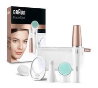 Braun FaceSpa Face Spa Depilatore Donna Epilatore Viso, Accessori Inclusi, Specchio e Pochette, Rivitalizza il Viso, 851V Bianco