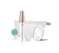 Braun FaceSpa Face Spa Depilatore Donna Epilatore Viso, Accessori Inclusi, Specchio e Pochette, Rivitalizza il Viso, 851V Bianco