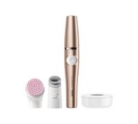 Braun FaceSpa Pro 921 Epilatore Viso Donna Bronzo 3 in 1, Sistema di Pulizia Viso E Rassodamento Della Pelle Per Risultati Come Dall’Estetista A Casa Propria, con 3 Accessori, Idee Regalo Donna
