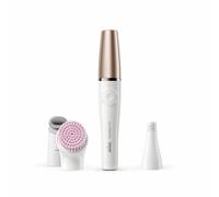 Braun FaceSpa Pro, Epilatore Viso Donna, Accessori per Epilazione e Pulizia Viso, Depilatore Donna Idea Regalo, SE912 Bianco e Oro