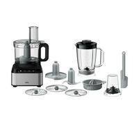 Braun FP 3233 SI robot da cucina 800 W 2,1 L Nero, Acciaio inox
