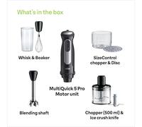 Braun MultiQuick 5 MQ55.254MBK 0,5 L Frullatore ad immersione 1000 W Nero, Acciaio inox