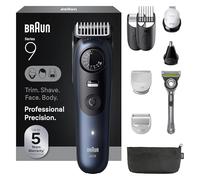 Braun Gillette Labs Serie 9 - Kit tutto in uno per la cura della barba e del corpo da uomo, con rasoio senza fili, tagliacapelli e rasoio per viso, capelli e corpo