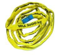 Braun GmbH 30031RS - Cinghia circolare 3000 kg, portata 3 m = 1,50 m, lunghezza utile, infinita con anima in poliestere, colore: Giallo