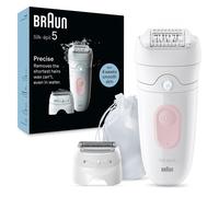 Braun Silk-épil 5 5-030, Epilatore Elettrico Donna, Per Una Epilazione Semplice, Bianco/Rosa
