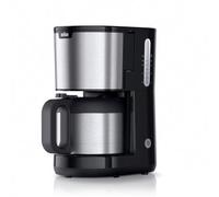 Braun PurShine KF1505 BK - Macchina da caffè con filtro, 1,2 l, in acciaio inox, per fino a 9 tazze, sistema OptiBrew, funzione antigoccia, filtro girevole, spegnimento automatico, 1000 W, colore: