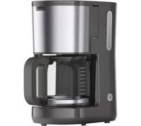 Braun PurShine KF1500GY, Macchina Caffè a Filtro con Caraffa in Vetro & Sistema OptiBrew, Funzione Anti Goccia, Spegnimento Automatico di Sicurezza, Capacità 10 Tazze, 1000W, Grigio