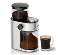 Braun KG7070 Macinacaffè Professionale, 15 livelli di macinatura, Contenitore per chicchi 220gr, Facile Pulizia, Contenitore estraibile, Facile Pulizia, Fino a 12 tazze, Acciaio