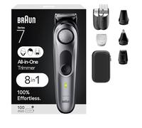Braun Kit stile tutto in uno serie 7 7410, rasoio 8 in 1 da uomo con tagliaborba, tagliacapelli e altro, lama più affilata Braun, 40 impostazioni di lunghezza, impermeabile