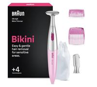 Braun Mini Rifinitore Bikini Di Precisione, +4 Accessori, FG1105, Rosa | Bikini di Precisione, per una Depilazione Facile e Delicata, + 4 Accessori, a Batterie