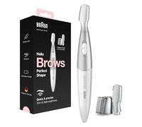 Braun Mini Rifinitore di Precisione per le Donne, Fg1106, Argento | Styling e Definizione delle Sopracciglia, Strumento di Definizione dei Contorni, Depilazione Viso Fuori Casa, a Batterie
