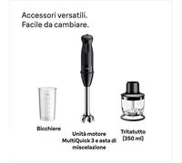 Braun - Frullatore Ad Immersione Mq30201-nero Braun