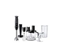 Braun MQ 5277BK Frullatore a immersione - MultiQuick 5 Vario Frullatore ad immersione con base in acciaio inox, 1000 Watt, con set di accessori da 4 pezzi, nero