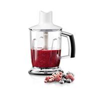 Braun MQ40 Accessorio Frullatore e Tritaghiaccio con Base Antiscivolo e Lame in Acciaio Inox per Minipimer MQ3, MQ700, MQ5 con Sistema EasyClick, 1,25 l, Bianco
